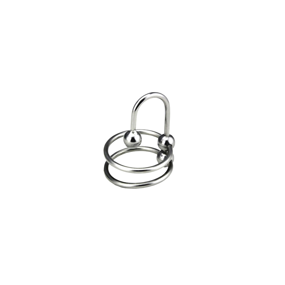 Double Ring Sperm Stopper for Extreme Pleasure - Stylish Penis Jewelry with  Dual Glans Rings